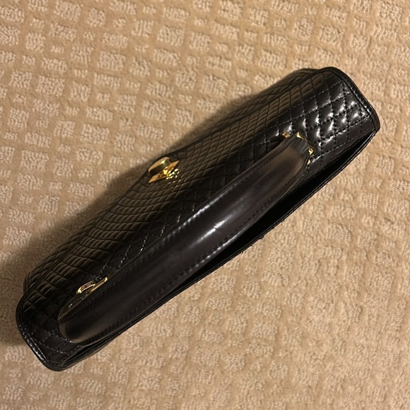 Bally Quilted Black Lambskin Leather Handbag- Gorgeous! - Picture 5 of 12